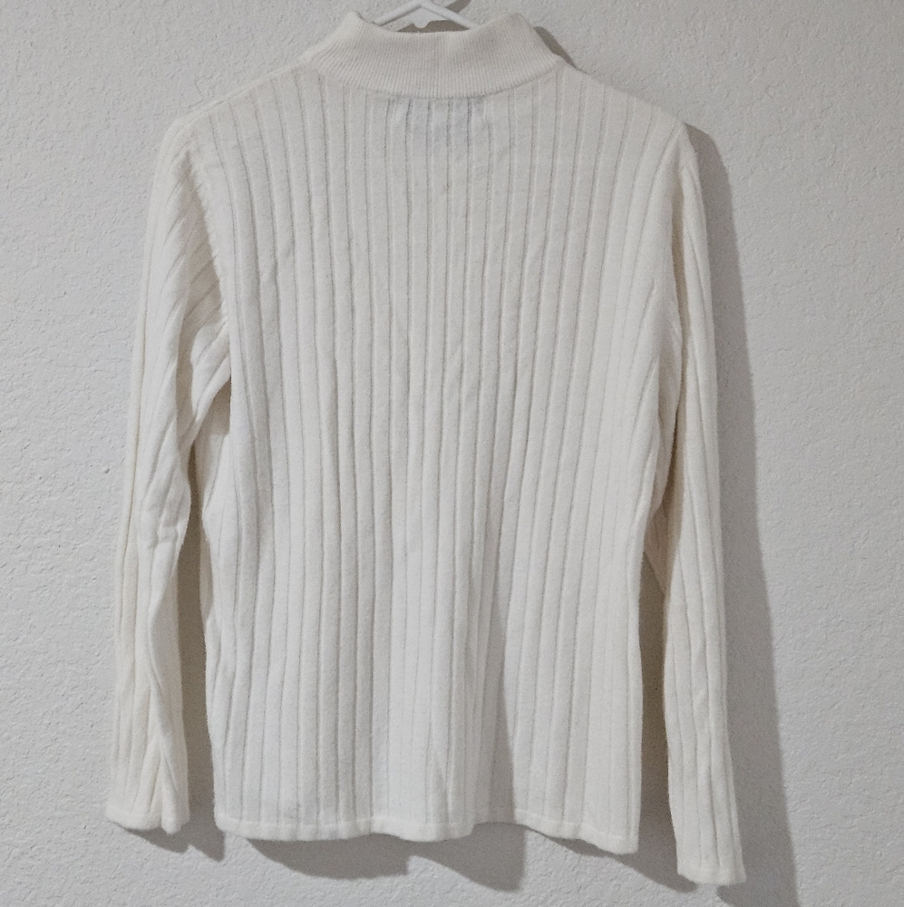 Cream Ribbed Sweater - Picture 2 of 6
